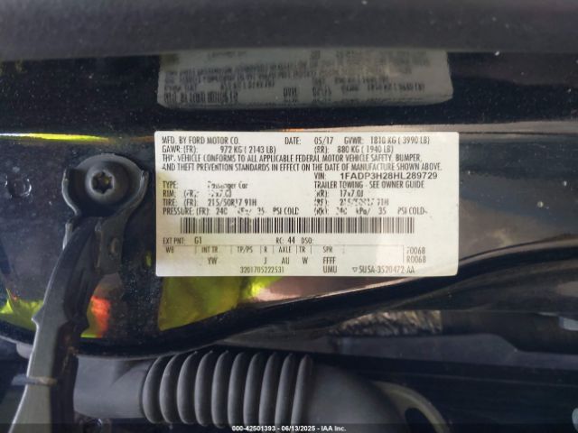 2017 FORD FOCUS 1FADP3H28HL289729 Photo 8