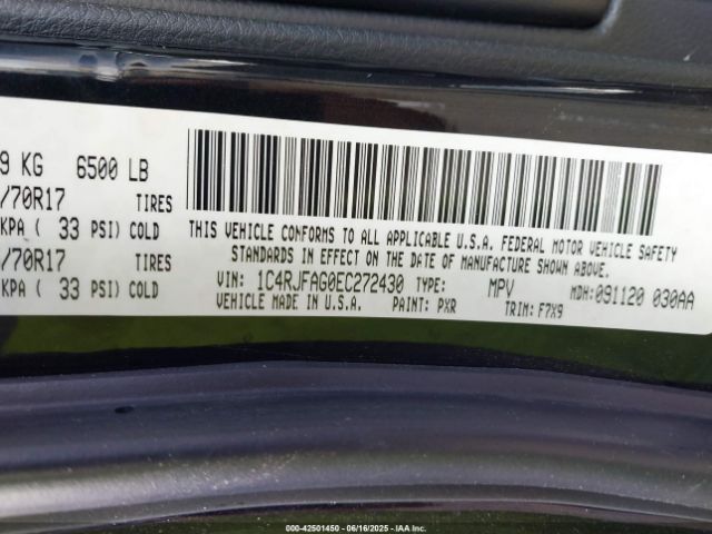 2014 JEEP GRAND CHEROKEE 1C4RJFAG0EC272430 Photo 8