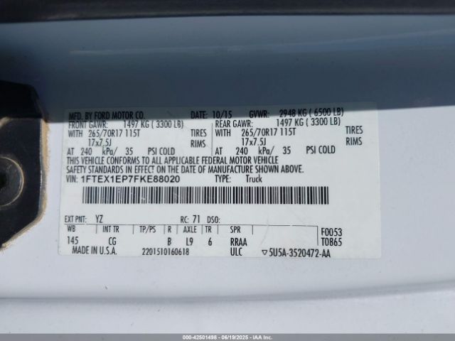2015 FORD F-150 1FTEX1EP7FKE88020 Photo 8