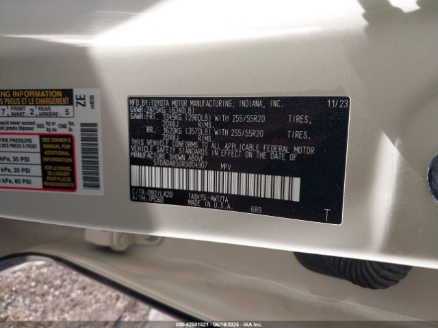 2024 TOYOTA GRAND HIGHLANDER 5TDADAB50RS004907 Photo 8