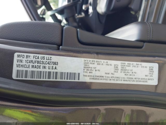 2020 JEEP GRAND CHEROKEE 1C4RJFBG3LC427063 Photo 8