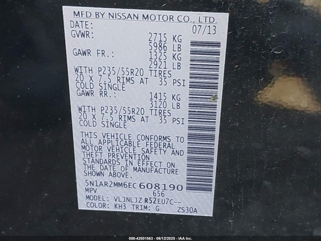 Nissan Pathfinder 2014 5N1AR2MM6EC608190 Image 9