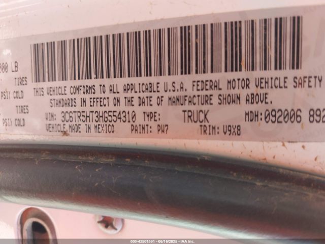 3C6TR5HT3HG554310 RAM 2017