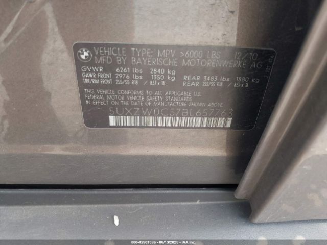 2011 BMW X5 5UXZW0C57BL657763 Photo 8