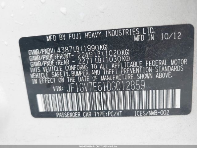 2013 SUBARU IMPREZA WRX JF1GV7E61DG012859 Photo 8