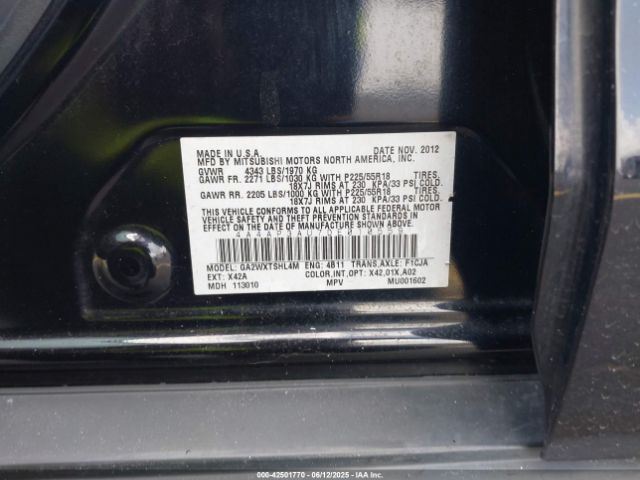 2013 MITSUBISHI OUTLANDER SPORT 4A4AP3AU7DE010559 Photo 8