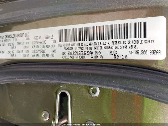 3C6UR5NL6EG300370 RAM 2500