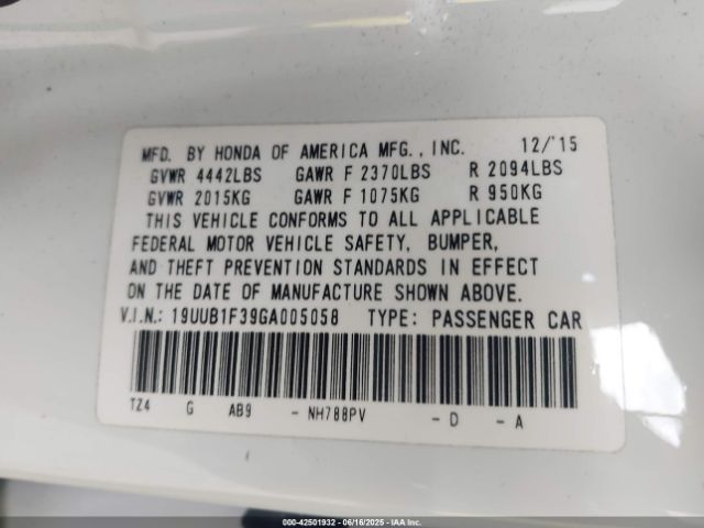 2016 ACURA TLX 19UUB1F39GA005058 Photo 8