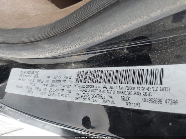 RAM 1500 2019 1C6SRFJT2KN600316 Image 9
