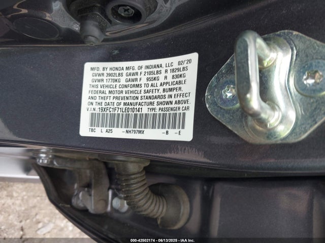 Honda l15b7 2020 19XFC1F71LE010141 Image 9