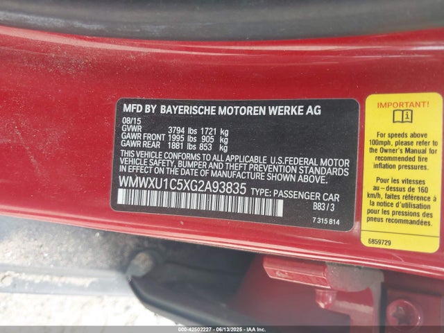 2016 MINI HARDTOP WMWXU1C5XG2A93835 Photo 8