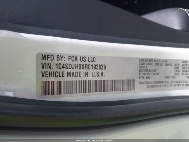 2024 DODGE DURANGO 1C4SDJH9XRC193839 Photo 8
