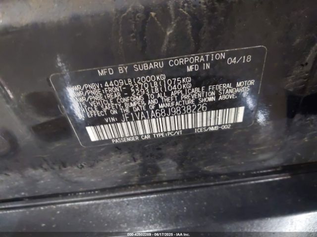 2018 SUBARU WRX JF1VA1A68J9838226 Photo 8
