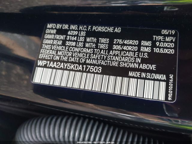 2019 PORSCHE CAYENNE WP1AA2AY5KDA17503 Photo 8