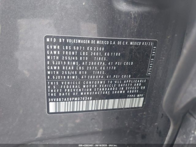 2023 VOLKSWAGEN TIGUAN 3VV8B7AX8PM076348 Photo 8