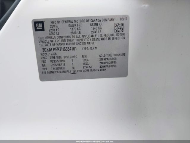 2017 GMC TERRAIN 2GKALPEK7H6334161 Photo 8