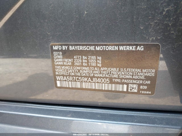 WBA5R7C59KAJ84005 BMW 330I