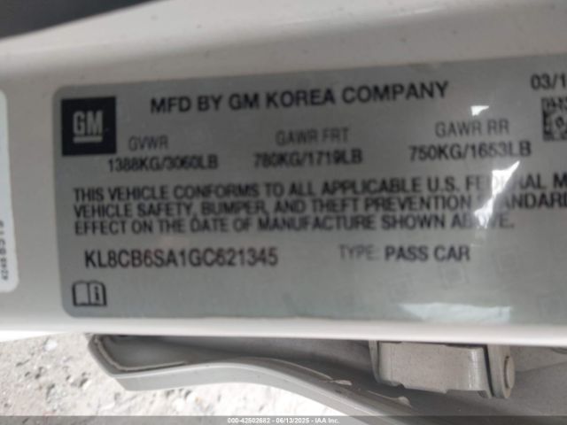 2016 CHEVROLET SPARK KL8CB6SA1GC621345 Photo 8
