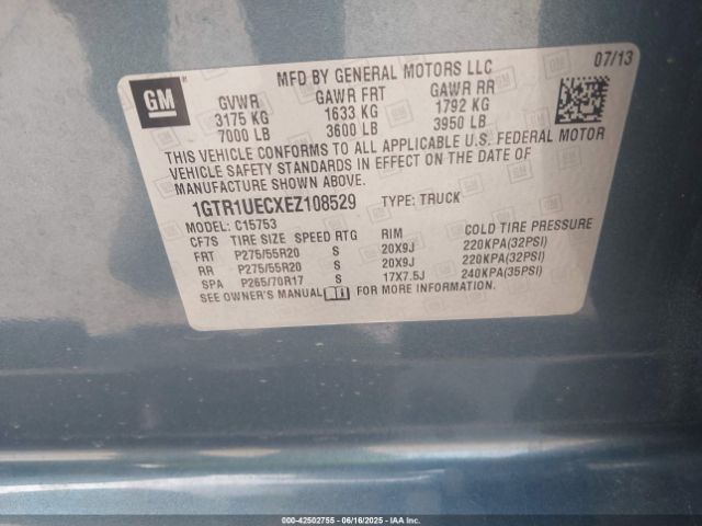 2014 GMC SIERRA 1500 1GTR1UECXEZ108529 Photo 8