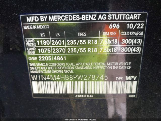 2023 MERCEDES-BENZ GLB 250 W1N4M4HB8PW278745 Photo 8