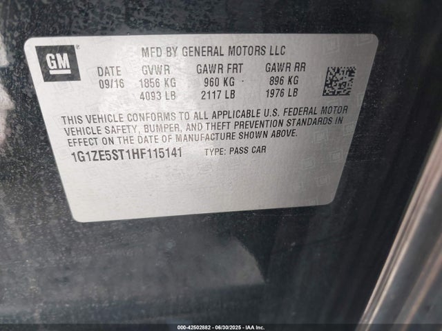1G1ZE5ST1HF115141 Chevrolet lfv - di: direct injection, vvt: variable valve timing, gen 1