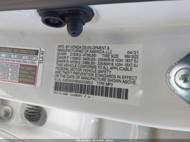2021 HONDA CR-V 5J6RW2H82MA008803 Photo 8
