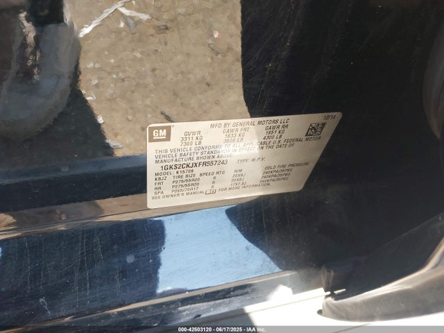 1GKS2CKJXFR557243 GMC l86 - vvt, afm, e85 max, aluminum