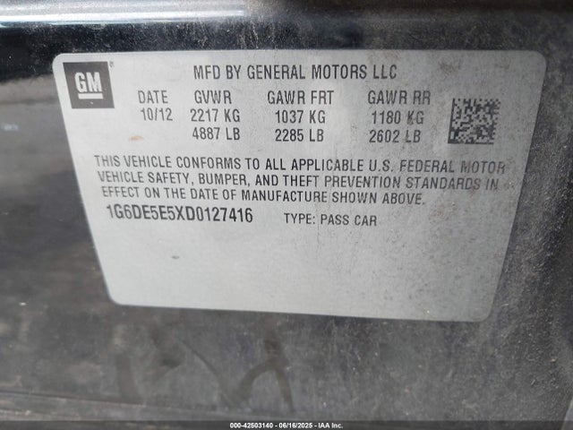 2013 CADILLAC CTS 1G6DE5E5XD0127416 Photo 8