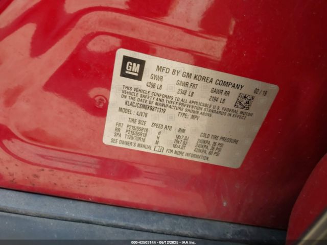 2019 BUICK ENCORE KL4CJCSM6KB871319 Photo 8