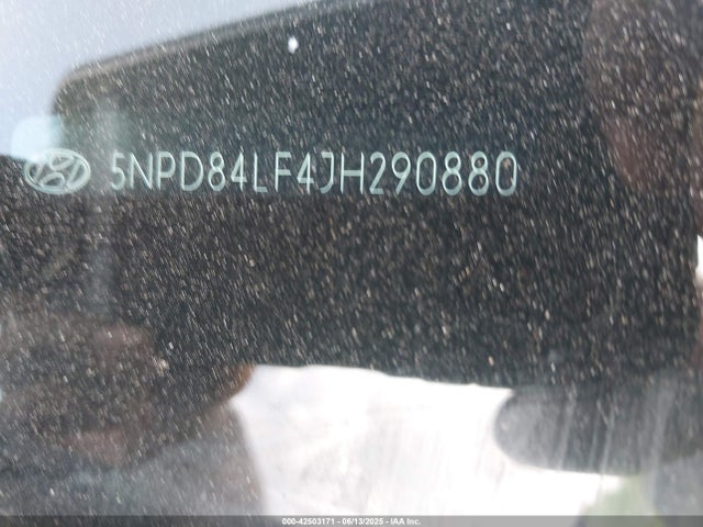 5NPD84LF4JH290880 Hyundai mpi nu