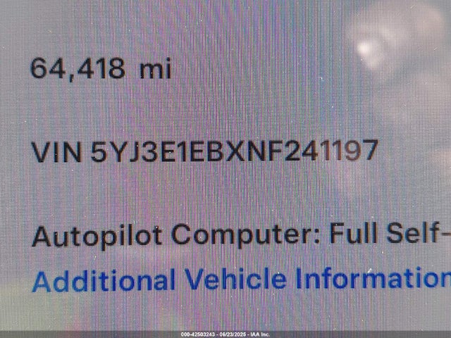2022 TESLA MODEL 3 5YJ3E1EBXNF241197 Photo 8