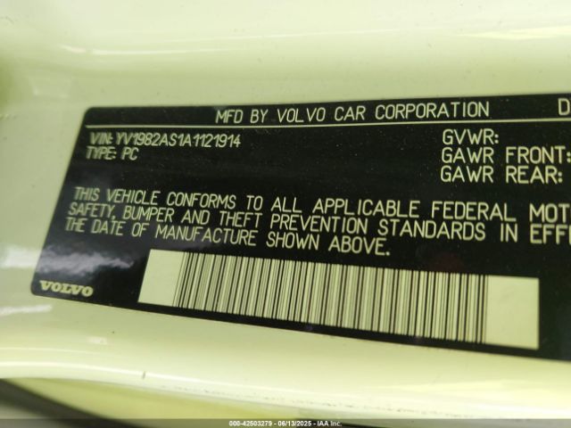 2010 VOLVO S80 YV1982AS1A1121914 Photo 8