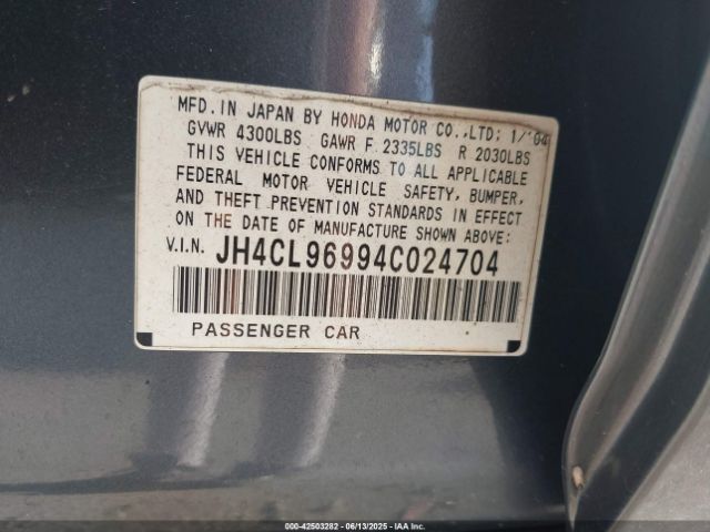 2004 ACURA TSX JH4CL96994C024704 Photo 8