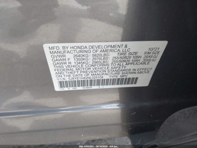 2022 ACURA MDX 5J8YE1H42NL025104 Photo 8