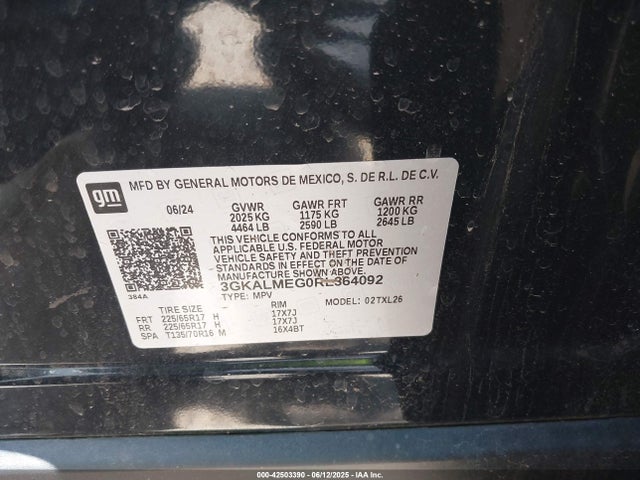3GKALMEG0RL364092 GMC Terrain Fwd Sle