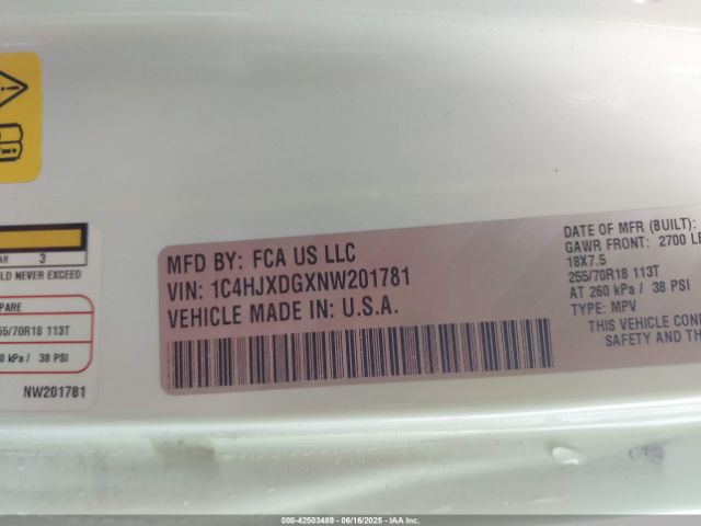 2022 JEEP WRANGLER UNLIMITED 1C4HJXDGXNW201781 Photo 8