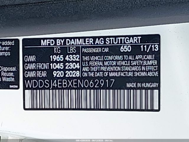2014 MERCEDES-BENZ CLA 250 WDDSJ4EBXEN062917 Photo 8