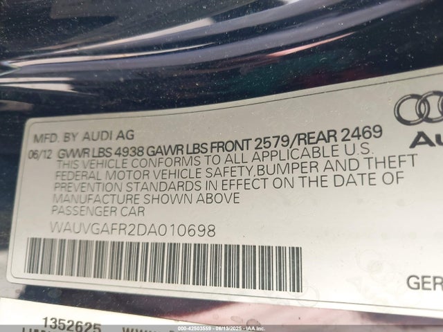 2013 AUDI S5 WAUVGAFR2DA010698 Photo 8