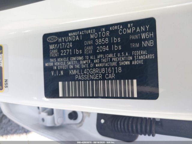2024 HYUNDAI ELANTRA KMHLL4DG8RU816118 Photo 8