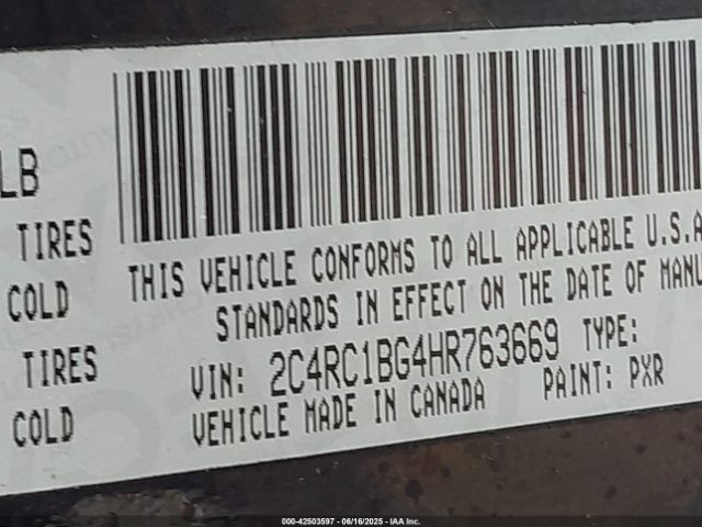 2017 CHRYSLER PACIFICA 2C4RC1BG4HR763669 Photo 8