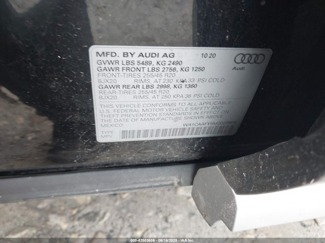 WA1CAAFY5M2020908 Audi Q5