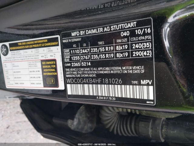 2017 MERCEDES-BENZ GLC 300 WDC0G4KB4HF181026 Photo 8