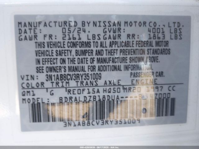 2024 NISSAN SENTRA 3N1AB8CV3RY351009 Photo 8