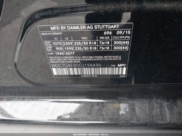 2016 MERCEDES-BENZ GLA 250 WDCTG4EB0GJ194490 Photo 8