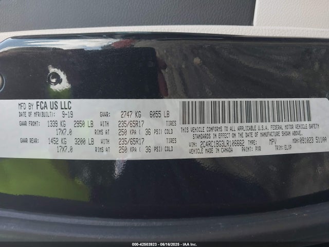 Chrysler 2020 2020 2C4RC1BG3LR106662 Image 9