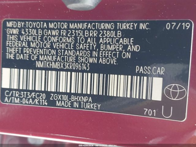2019 TOYOTA C-HR NMTKHMBX3KR096143 Photo 8
