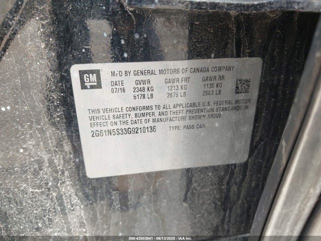 2016 CADILLAC XTS 2G61N5S33G9210136 Photo 8
