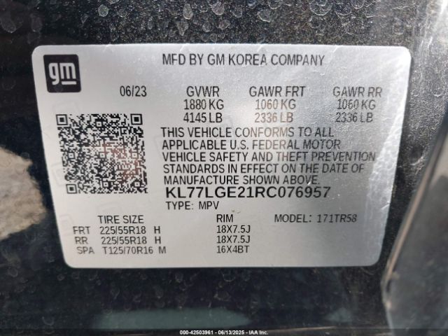 2024 CHEVROLET TRAX KL77LGE21RC076957 Photo 8