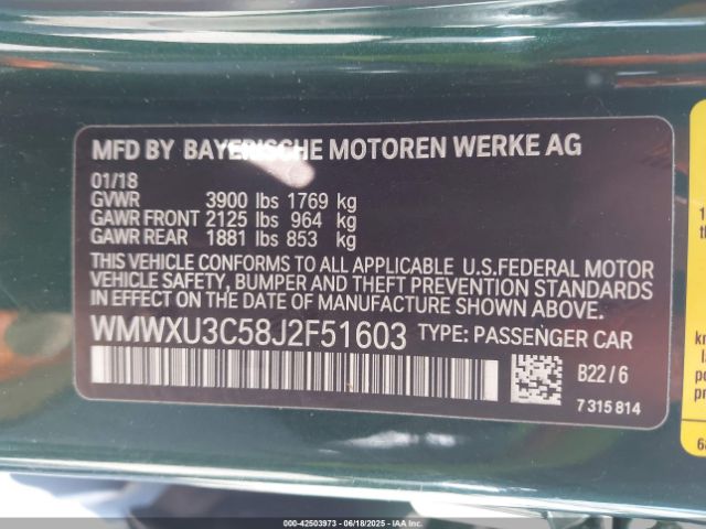 2018 MINI HARDTOP WMWXU3C58J2F51603 Photo 8