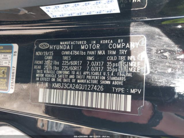 2016 HYUNDAI TUCSON KM8J3CA24GU127426 Photo 8